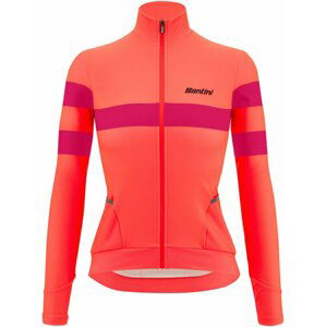 Santini Coral Bengal Long Sleeve Woman Jersey Granatina M