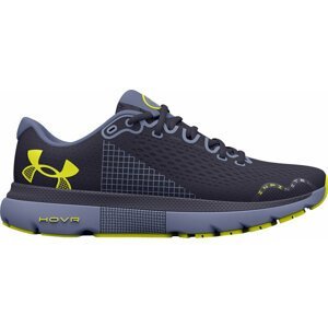 Under Armour Men's UA HOVR Infinite 4 Running Shoes Tempered Steel/Aurora Purple/Yellow Ray 42,5