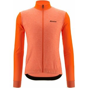 Santini Colore Puro Long Sleeve Thermal Jersey Arancio Fluo XL