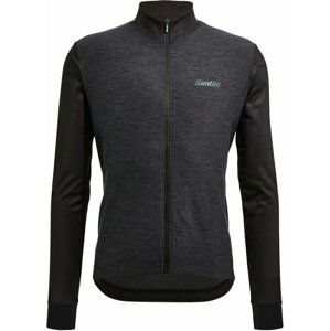 Santini Colore Puro Long Sleeve Thermal Jersey Nero M