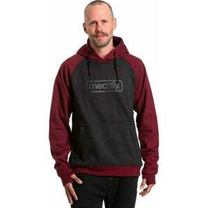 Meatfly Outdoorová mikina Gravel Technical Hoodie Wine/Black Heather L