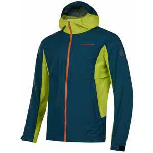 La Sportiva Discover Jkt M Storm Blue/Lime Punch XL Outdoorová bunda