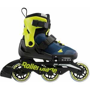 Rollerblade Microblade 3WD JR Blue Royal/Lime 36,5-40,5 Kolieskové korčule