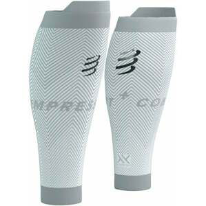 Compressport R2 Oxygen White/Nebel Grey T1 Bežecké návleky na lýtka