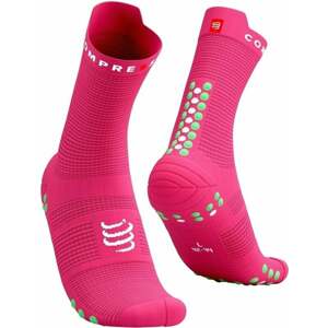 Compressport Pro Racing Socks v4.0 Run High Hot Pink/Summer Green T4