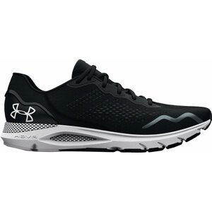 Under Armour Men's UA HOVR Sonic 6 Running Shoes Black/Black/White 42,5 Cestná bežecká obuv