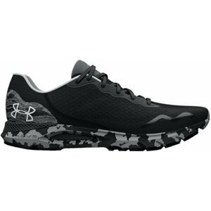 Under Armour Men's UA HOVR Sonic 6 Camo Running Shoes Black/Black/Gray Mist 45,5 Cestná bežecká obuv