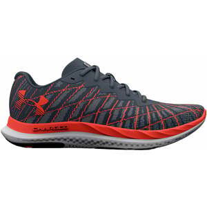 Under Armour Men's UA Charged Breeze 2 Running Shoes Downpour Gray/After Burn/After Burn 45,5 Cestná bežecká obuv