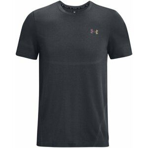 Under Armour Men's UA Rush Seamless Legacy Short Sleeve Pitch Gray/Black 2XL Fitness tričko