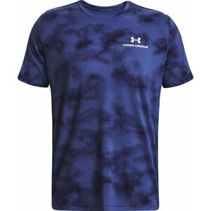 Under Armour Men's UA Rush Energy Print Short Sleeve Sonar Blue/White XS Fitness tričko