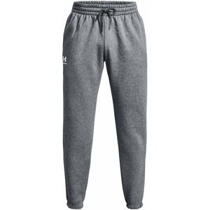 Under Armour Men's UA Essential Fleece Joggers Pitch Gray Medium Heather/White 2XL Fitness nohavice