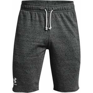 Under Armour Men's UA Rival Terry Shorts Pitch Gray Full Heather/Onyx White S Fitness nohavice