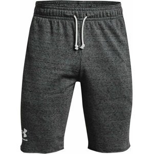 Under Armour Men's UA Rival Terry Shorts Pitch Gray Full Heather/Onyx White L Fitness nohavice