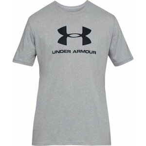 Under Armour Men's UA Sportstyle Logo Short Sleeve Steel Light Heather/Black M Fitness tričko