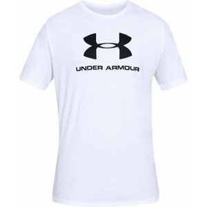 Under Armour Men's UA Sportstyle Logo Short Sleeve White/Black 2XL Fitness tričko