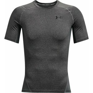 Under Armour Men's HeatGear Armour Short Sleeve Carbon Heather/Black XL Fitness tričko