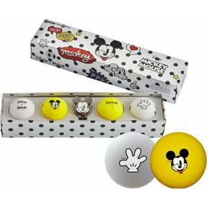 Volvik Vivid Disney Characters 4 Pack Golf Balls Mickey Mouse Plus Ball Marker White/Yellow