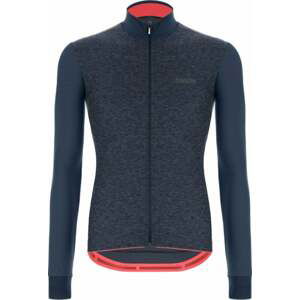 Santini Colore Puro Long Sleeve Thermal Jersey Nautica M