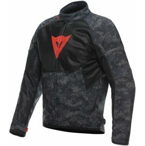 Dainese Ignite Air Tex Jacket Camo Gray/Black/Fluo Red 64 Textilná bunda