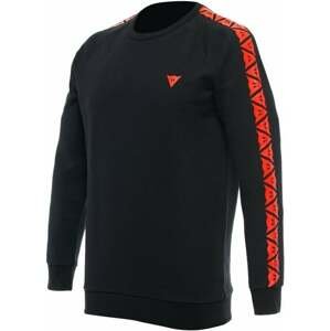 Dainese Sweater Stripes Black/Fluo Red 2XL Mikina