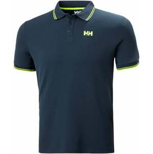 Helly Hansen Men's Kos Quick-Dry Polo Navy/Lime Stripe M