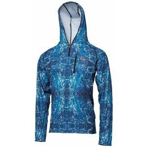 Savage Gear Tričko Savage Salt UV Hoodie Sea Blue XL