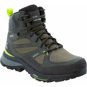 Jack Wolfskin Pánske outdoorové topánky Force Striker Texapore Mid M Lime/Dark Green 45