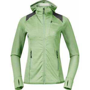 Bergans Rabot Active Mid Hood Jacket Women Light Jade Green S Outdoorová mikina