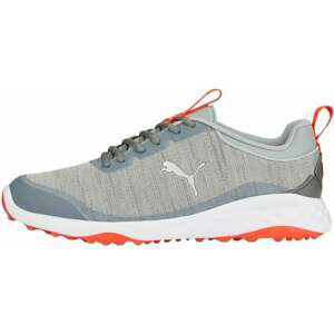 Puma Fusion Pro Cool Mid Mens Golf Shoes Silver/Red Blast 46