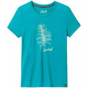 Smartwool Women’s Sage Plant Graphic Short Sleeve Tee Slim Fit Deep Lake L Outdoorové tričko
