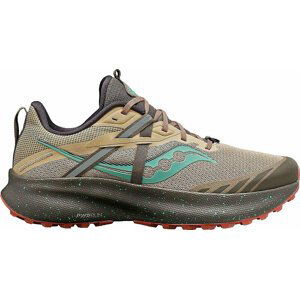 Saucony Ride 15 Trail Womens Shoes Desert/Sprig 40 Trailová bežecká obuv