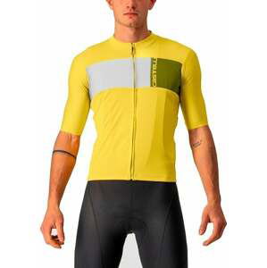 Castelli Prologo 7 Jersey Passion Fruit/Ivory-Avocado Green XL Dres