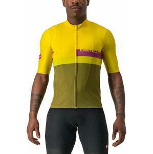 Castelli A Blocco Jersey Passion Fruit/Amethist-Green Apple-Avocado Green M Dres