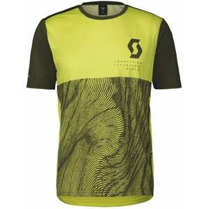 Scott Trail Vertic S/SL Men's Shirt Bitter Yellow/Fir Green M Tričko