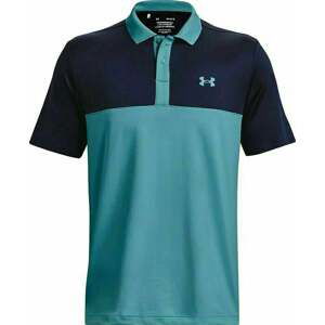 Under Armour Men's UA Performance 3.0 Colorblock Polo Glacier Blue/Midnight Navy M