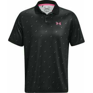 Under Armour Men's UA Performance 3.0 Deuces Polo Black/Still Water/Rebel Pink M