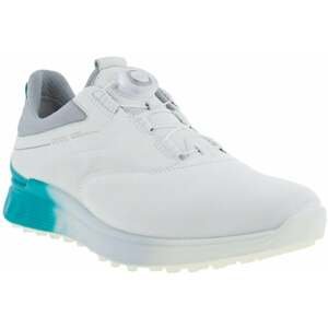 Ecco S-Three BOA Mens Golf Shoes White/Caribbean/Concrete 43