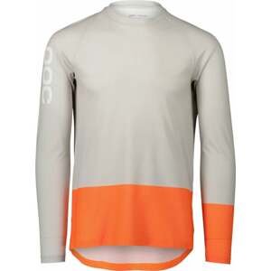 POC MTB Pure LS Jersey Granite Grey/Zink Orange 2XL Dres