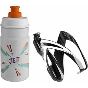 Elite Cycling CEO  Bottle Cage + Jet Bottle Kit Black Glossy/Clear Orange 350 ml