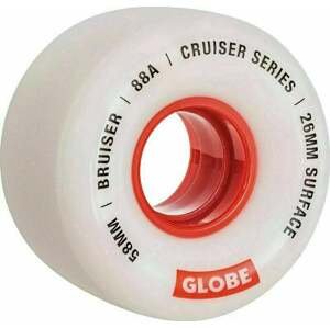 Globe Bruiser Cruiser Skateboard Wheel White/Red 58.0