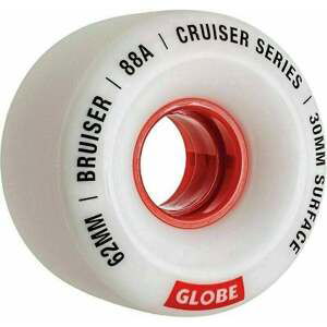 Globe Bruiser Cruiser Skateboard Wheel White/Red 62.0