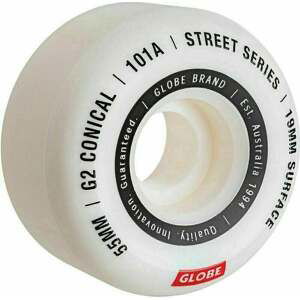 Globe G2 Conical Street Skateboard Wheel White/Essential 55.0