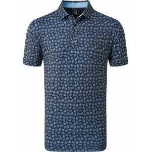 Footjoy Travel Print Mens Polo Shirt Navy/True Blue S