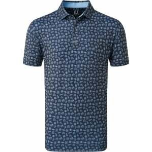 Footjoy Travel Print Mens Polo Shirt Navy/True Blue M