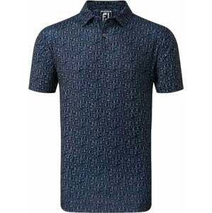 Footjoy Glass Print Mens Polo Shirt Navy S