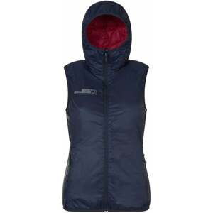 Rock Experience Golden Gate Hoodie Padded Woman Vest Blue Nights/Cherries Jubilee S Outdoorová vesta