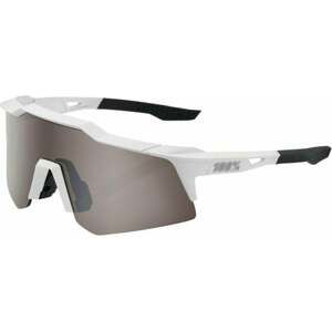 100% Speedcraft XS Matte White/HiPER Silver Mirror Lens