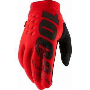 100% Brisker Gloves Red M Cyklistické rukavice