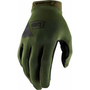 100% Ridecamp Gloves Army Green/Black XL Cyklistické rukavice