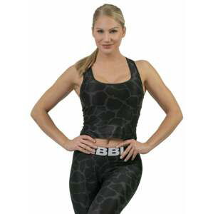 Nebbia Nature Inspired Sporty Crop Top Racer Back Black XS Fitness tričko